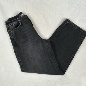 BDG Urban Outfitters Womens 26W Black Denim Jeans Washed Mid Rise Straight Leg